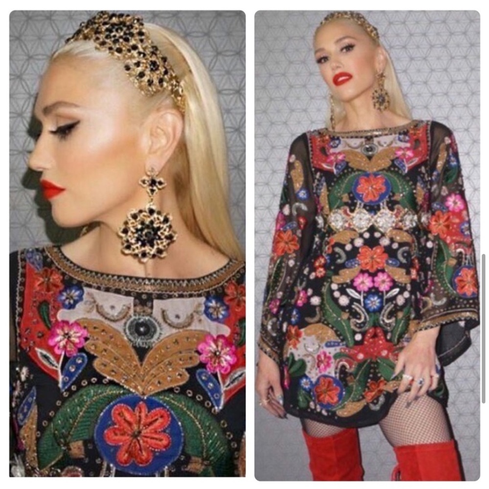 Alice + Olivia Multicolor Embroidered Dress
